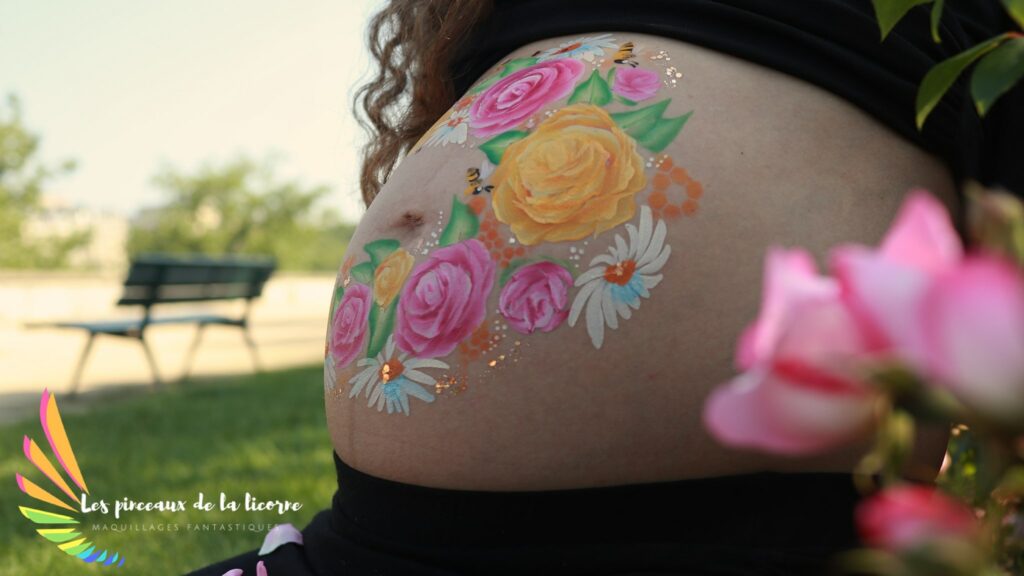 Bellypainting Roses fleurs